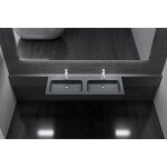 Double lavabo vasque à poser anthracite mat lave main doporro colossum830 140x48x13cm avec trop - plein ... Double lavabo vasque à poser anthracite mat lave main doporro colossum830 140x48x13cm avec trop - plein ...