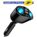 Double prise allume cigare 12v 120w multiprise allumecigare qc3. 0 pd 2. 4a chargeur rotatif 360� voiture ...