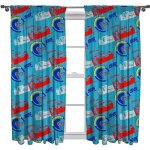 Paire de rideaux - disney - cars lightning - bleu - 135 cm - microfibres polyester