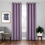 Doubles rideaux occultants isolant thermique violet 140x180cm rideaux salon � ?illets pour chambre effet ...