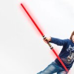 Double sabre laser star wars - rouge - effets sonores et lumineux