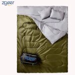 Double sac de couchage - taille xl camping ou randonne sac de couchage impermable pour 2 personnes ...