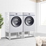Double socle cremlingen avec tagre pour lave - linges sche - linges 127 x 54 x 31 cm [en. casa]