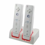 Double station de charge avec 2 haute capacit� des piles rechargeables et c�ble usb pour wii remote contr�le ...
