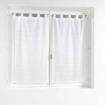 Douceur dint�rieur - paire de voilages maille apolline - 60 x 90 cm - blanc