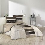 Douceur dinterieur parure de couette so natural - 1 housse de couette 220x240 cm + 2 taies doreillers ...