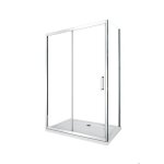 Douche de 6 mm avec un paroi fixe laterale et une porte coulissante (receveur non inclu) - 775 - 80 fixe ...