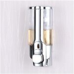 Douche distributeurs de savon mural 350ml chrome manuel en plastique savon for les mains gel douche liquide ...