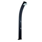 Douche solaire aluminium spring avec rince - pieds - formidra - anthracite - 30l - 228cm