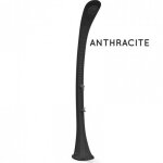 Douche solaire cobra 32l avec rince - pieds - formidra - polythylne hd - anthracite