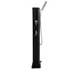 Douche solaire droite alu noir 20 l avec rince pied