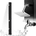 Douche solaire de jardin - strattore - ocean en noir - 40 litres - avec robinet et pommeau de douche ... Douche solaire de jardin - strattore - ocean en noir - 40 litres - avec robinet et pommeau de douche ...