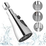 Douchette robinet cuisine 3 modes - embout pour robinet cuisine 360� - gris