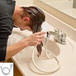 Douchette tte de douche flexible avec tuyau lavage pour cheveux ou douche de chien