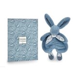 Doudou et compagnie - dc4147 - doudou lapin bleu - lapin doudou - 29 cm