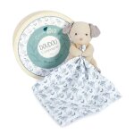 Doudou en coton bio chien avec mouchoir bleu - doudou et compagnie - mixte - 0 mois - naissance - doudou ...