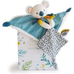 Doudou koala - plat - bleu - 25 cm - yoca le koala - doudou et compagnie