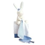 Doudou lapin bleu matelot - doudou et compagnie - poudre de perlidoudou