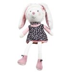 Doudou lapin grand modle en velours blanc