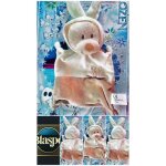 Doudou lapin plat b�b� en peluche douce ? couleur beige / blanc