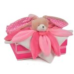 Doudou collector lapin rose
