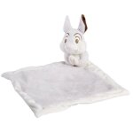 Grand doudou plat lapin panpan lange gris et blanc 27 x 27 cm - peluche enfant et bebe et 1 carte tigre ...