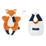 Doudou renard roux amusette 3 en 1 Doudou renard roux amusette 3 en 1