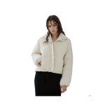 Doudoune femme - doudoune courte - beige - capuche - poches pratiques - taille m / l
