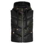 Doudoune femme morgan avec sans manches et col � capuche noir