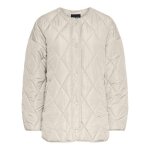 Doudoune femme pieces avec manches longues et col rond beige