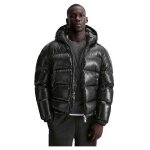 Doudoune homme a capuche dhiver manteau homme chaude veste casual courte manches longues couleur unie ...