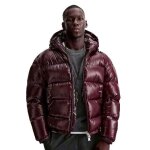 Doudoune homme a capuche dhiver manteau homme chaude veste casual courte manches longues couleur unie ...