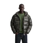 Doudoune homme a capuche dhiver manteau homme chaude veste casual courte manches longues couleur unie ...