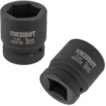 Douille � choc 1 - forcekraft - 36 mm - 6 pans - acier au chrome - molybd�ne - profondeur 33 mm - hauteur ...