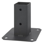 Douille � visser pour poteaux carr� galvanis� - graphite 70 x 70 mm douille de sol support de cl�ture ...