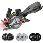 Dovaman scie circulaire mini 710w 115mm w - laser 3500rpm poigne auxiliaire profondeur de coupe de 43mm ...