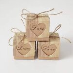 Contenant dragees mariage 50 pièces boite dragées mariage avec coeur et jute en toile de jute pour bonbons ... Contenant dragees mariage 50 pièces boite dragées mariage avec coeur et jute en toile de jute pour bonbons ...