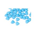 Dragées mini coeur chocolat couleur turquoise 250 gr - bleu Dragées mini coeur chocolat couleur turquoise 250 gr - bleu