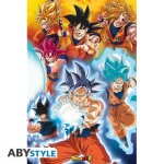 Poster - abystyle - dragon ball super - transformations de goku - 915 x 61 cm - papier brillant