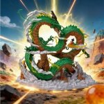 Dragon ball z ? figurine shenron & goku ? statue manga ? 22 cm
