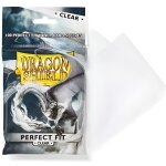 Prot�ges cartes - dragon shield - perfect fit clear - 100 unit�s - transparent - mixte