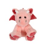 Peluche - dragon trendy rose poudré - 16 cm Peluche - dragon trendy rose poudré - 16 cm