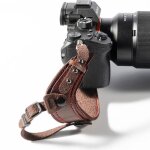 Dragonne universelle pour appareil photo reflex et compact en cuir marron sangle de poignet antichoc ...