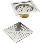 Drain de douche carr� siphon de sol anti - odeuracier inoxydable drain de plancher avec passoire filtrepour ...