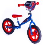 Velo bebe draisienne huffy spiderman pour gar�on et enfants de 2 � 4 ans bleu et rouge
