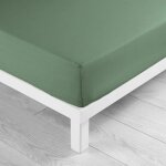 Drap - housse 90 x 190 cm lina coton 57 fils bonnet 30 cm - c�dre (1 personne)