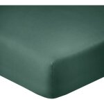 Drap housse 100% coton 160x200cm bonnet 35cm 100% coton 57fils bleu canard