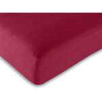 Drap housse toutes dimensions 100% coton / 57 fils / cm - rouge - 90 x 190 cm