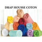 Drap housse - 100% coton - beige - 160x200 cm - bonnet 23 cm - confortable et doux