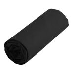 Drap housse - 100% coton - noir - 160x200 cm - bonnet 25 cm - 57 fils
